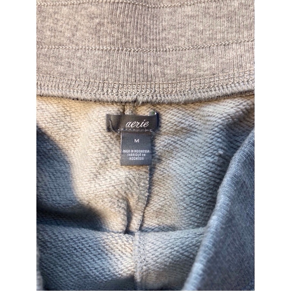 Aerie Lace-Up Sweat Shorts – Light Gray, Size M  excellent condition - Picture 2 of 10